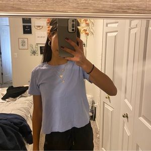 Athleta periwinkle short sleeve top XS